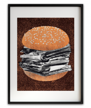 Serigrafía Fast food informativo, de Cinta Fosch