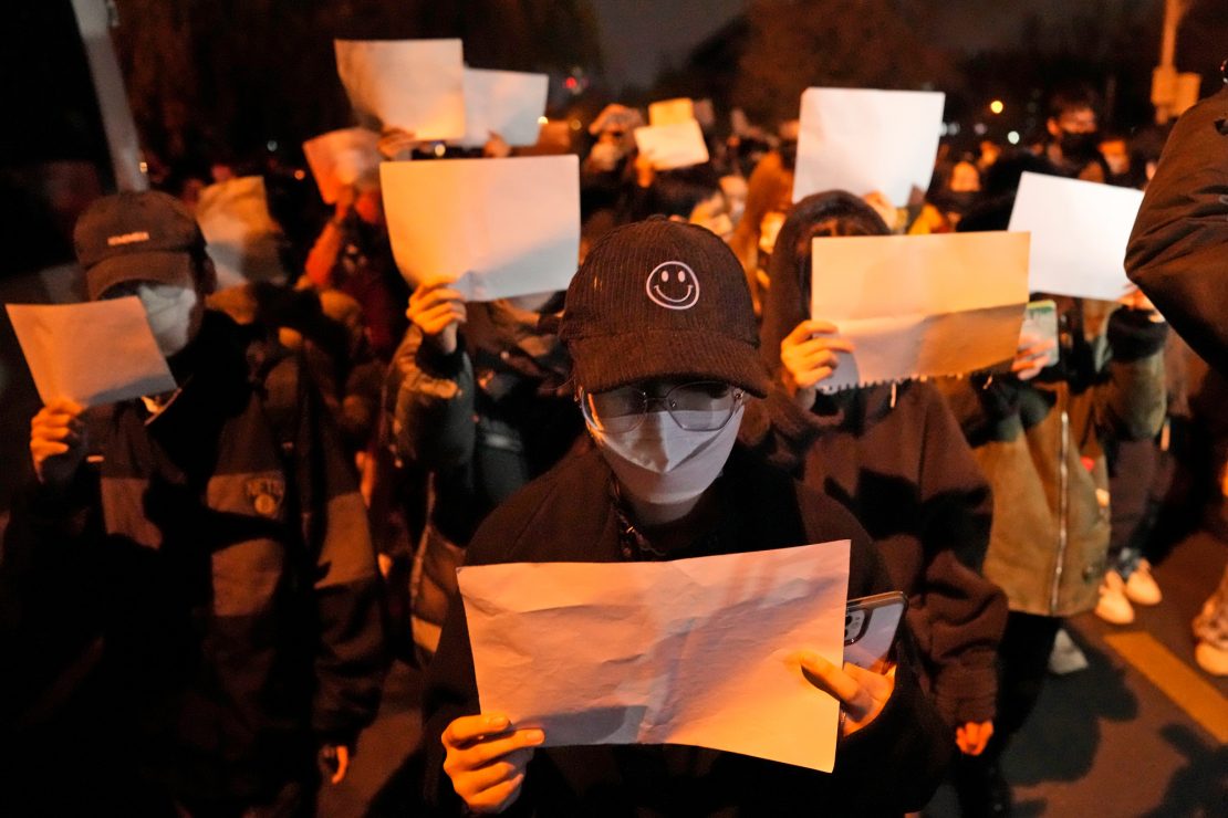 La rebelión del folio en blanco en China